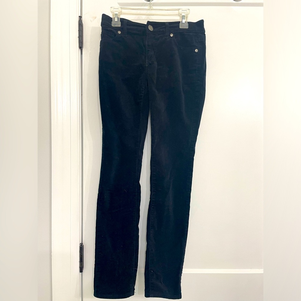 Black 00petite LOFT velvet work pants